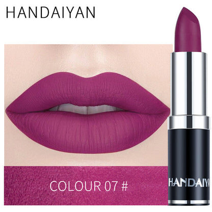 Velvet Matte Lipstick – Waterproof, Long-Lasting & Smudge-Proof Red Nude Purple