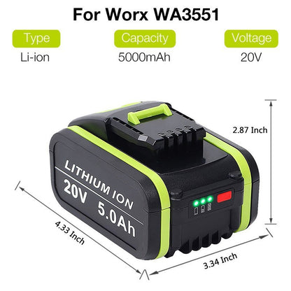 20V 9.0Ah Li-ion Battery for Worx WA3516 WG169 WX372 Cordless Drill Power Tools