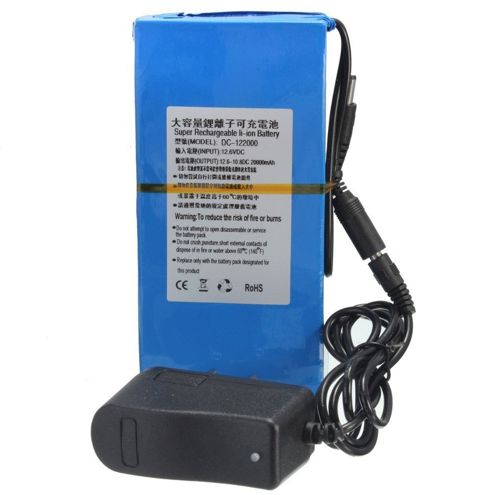 12V 20Ah Li-ion Battery Pack Rechargeable for LED Solar Light, Monitoring System