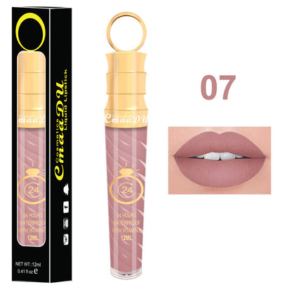 20 Colors 12ML Chili Lip Gloss - Matte/Shimmer, Waterproof, Twist Design