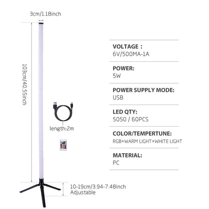 RGB intelligent atmosphere floor lamp bedroom live broadcast LED corner lamp