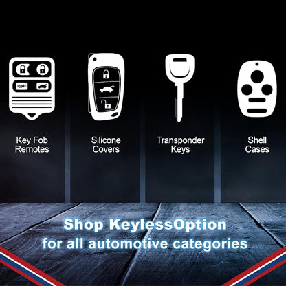 KeylessOption Key Fob Cover Case Replacement for Chrysler Caravan Dodge Ram Jeep
