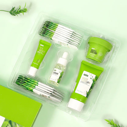 Green Tea Skin Care Skin Masks Set Facial Cleanser Eye Cream Facial Cleansing