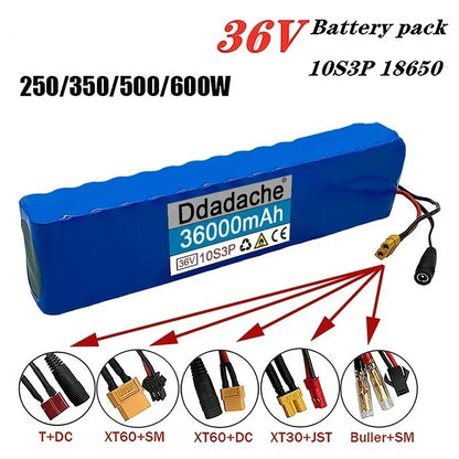 36V 36Ah 10S3P 500W Li-ion Battery Pack for High-Power E-Scooter Motorcycle
