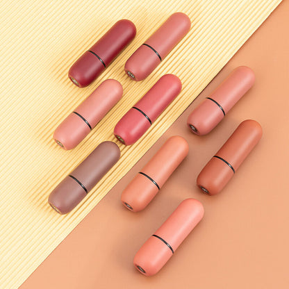 12-Color Bullet Lipstick ✨ Velvet Matte Finish 💋 Transfer-Resistant & Creamy
