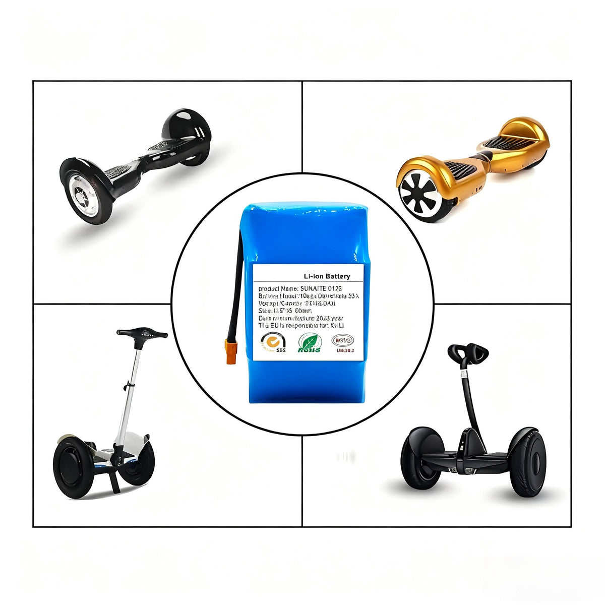 36V 6.0Ah 10S2P Li-ion Battery with BMS for Kids Ride On Car Toy