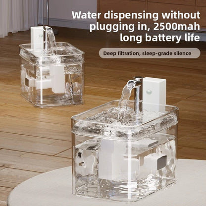 PetFlow Rechargeable Wireless Smart Cat Water Fountain, No Wet Chin