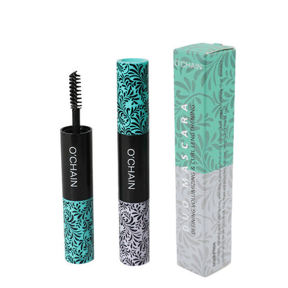 2-in-1 Double-Ended Mascara - Volumizing Base + Color Top Coat, Smudge-Proof