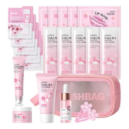 Skin Care set Skin Masks Cleansing Device Eye Mask Essence Cleanser Hand Cream