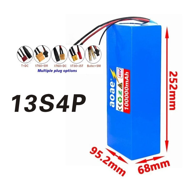 48V 100Ah 13S4P Li-ion Battery Pack for E-Scooter Mountain E-Bike
