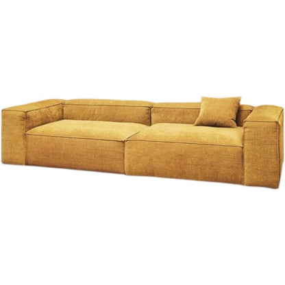 118in Retro Corduroy Sofa - High Density Sponge, Extra Large Couch