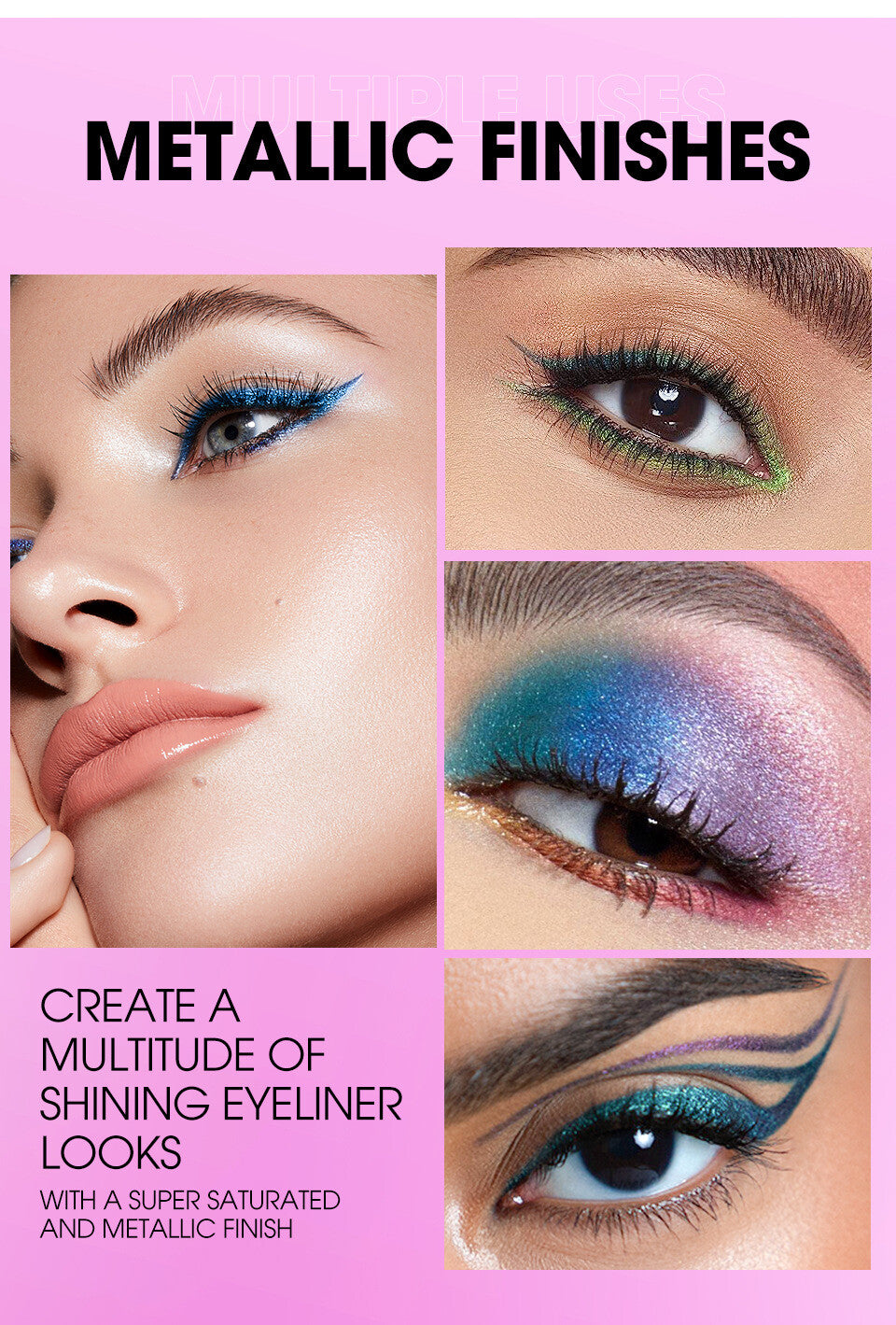 6-Color Glitter Eyeliner Gift Set - Quick-Dry, Waterproof Party Makeup for Women