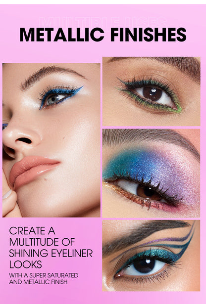 6-Color Glitter Eyeliner Gift Set - Quick-Dry, Waterproof Party Makeup for Women