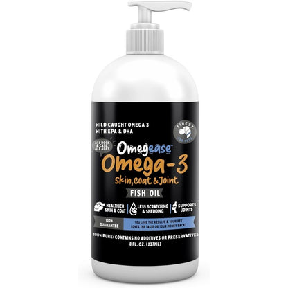 Omega 3 Fish Oil for Dogs & Cats with EPA & DHA for Skin & Coat Health