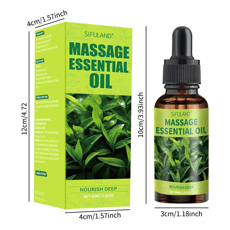 100% Pure Tea Tree Essential Oil for Face Skin & Body Massage, Soothing Relief