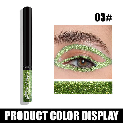 Glitter Liquid Eyeliner Pen - Metallic Shine Waterproof Smudge-Proof, Vibrant