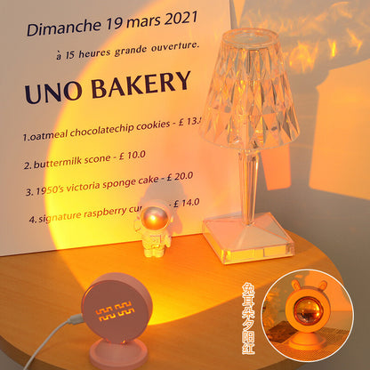 Live Projection Lamp Sunset Rainbow RGB Sunset Atmosphere Mini Floor Lamp