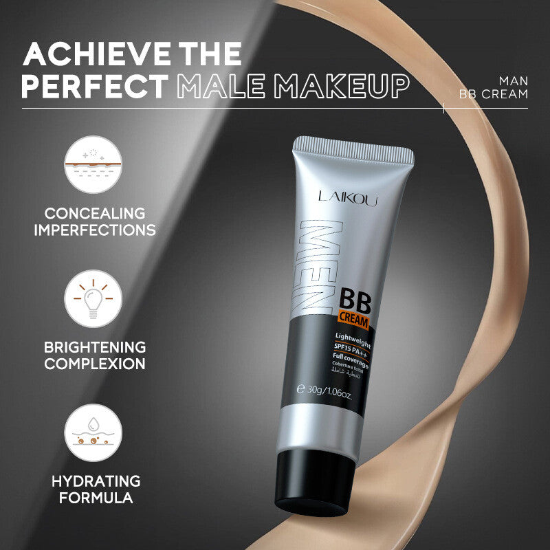 1.06oz BB Cream For Men Makeup Base Cover Flaws Oil Control Anti-Aging