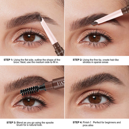 Dual-Ended Eyebrow Liner · Waterproof & Long-Lasting Built-in Spoolie Brush