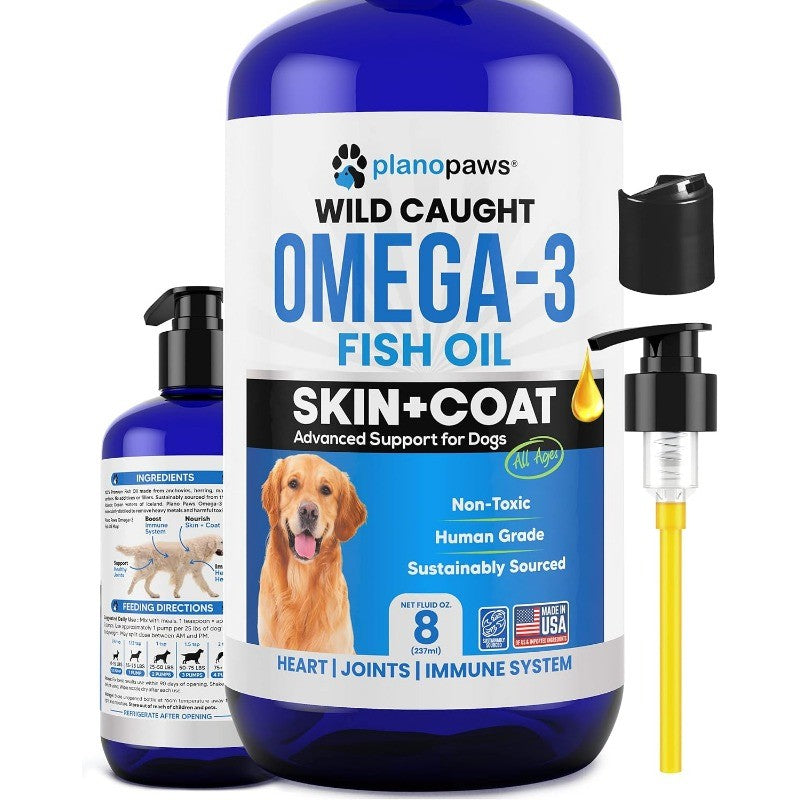 Omega 3 Fish Oil for Dogs to Reduce Shedding & Support Skin & Coat Health