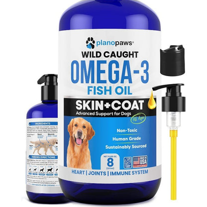 Omega 3 Fish Oil for Dogs to Reduce Shedding & Support Skin & Coat Health