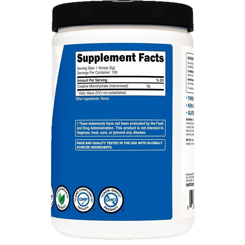 Creatine Micronized Powder 500g 99 Pure for Muscle Strength and Performance