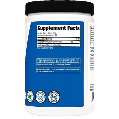 Creatine Micronized Powder 500g 99 Pure for Muscle Strength and Performance