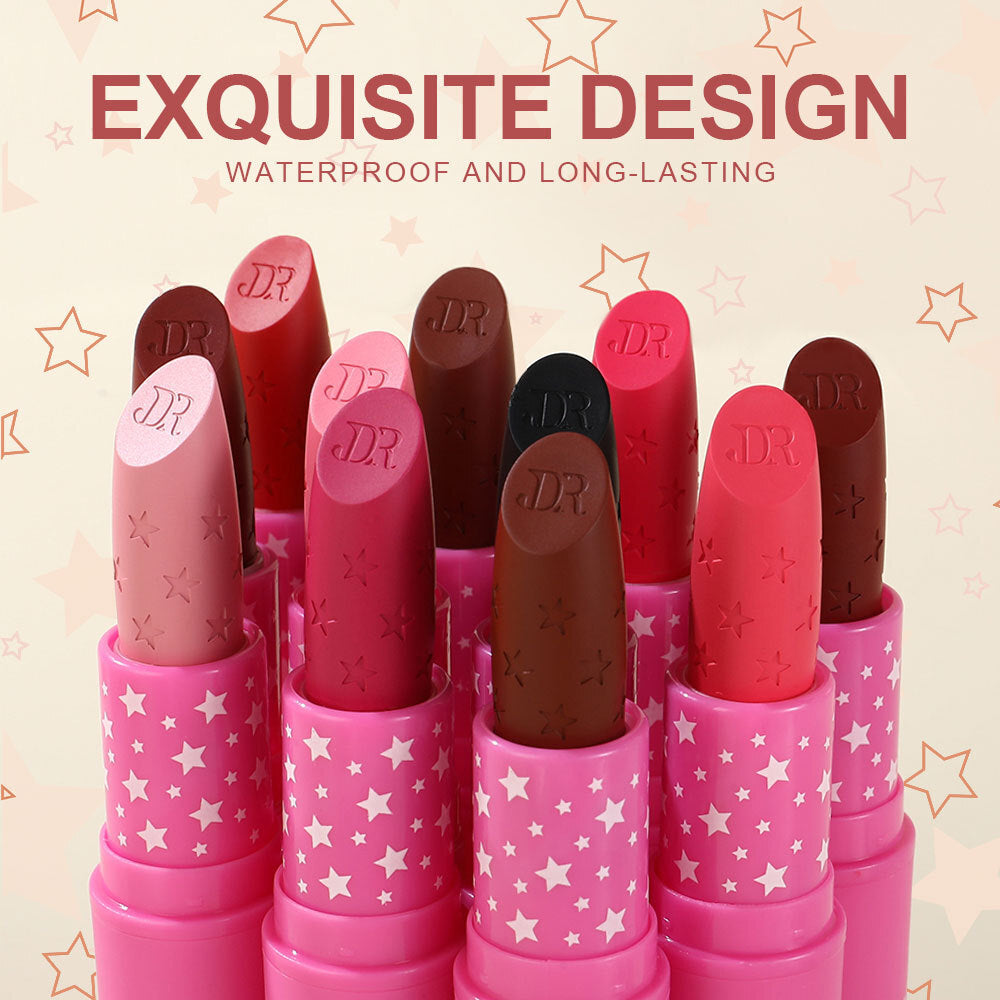Velvet Matte Star Lipstick - Waterproof & Non-Stick Long Lasting Red Nude