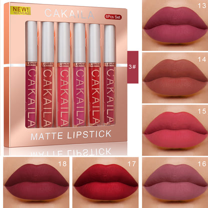 10 Colors Velvet Matte Liquid Lipstick Waterproof Non-Stick Lip Gloss Gift Set
