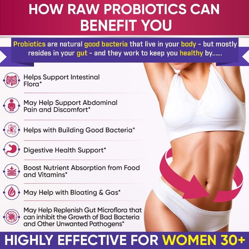 Probiotics for Women with Prebiotics and Digestive Enzymes Gut Health Support