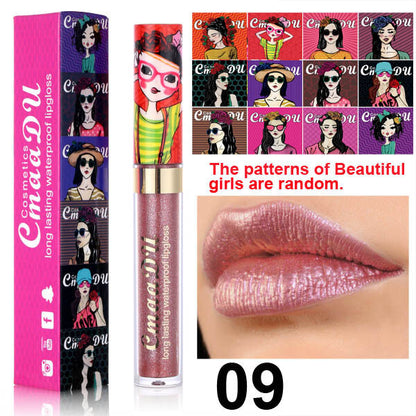 Anime Lip Gloss Shimmery Red/Silver/Purple/Orange/Gold, Waterproof