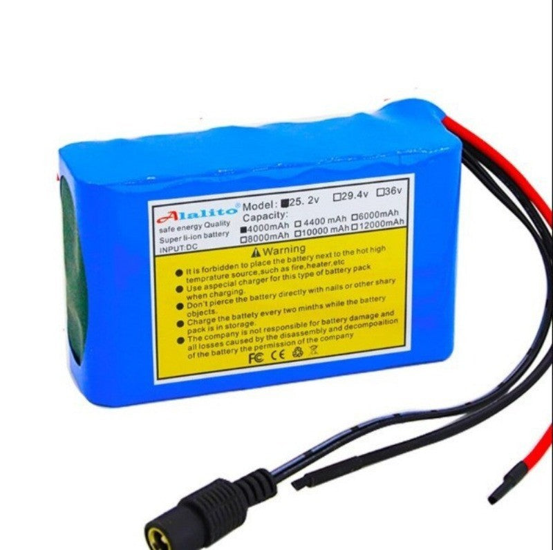 6S2P 24V 4Ah Li-ion Battery Pack 25.2V 4000mAh for E-Bike Electric Moped Scooter