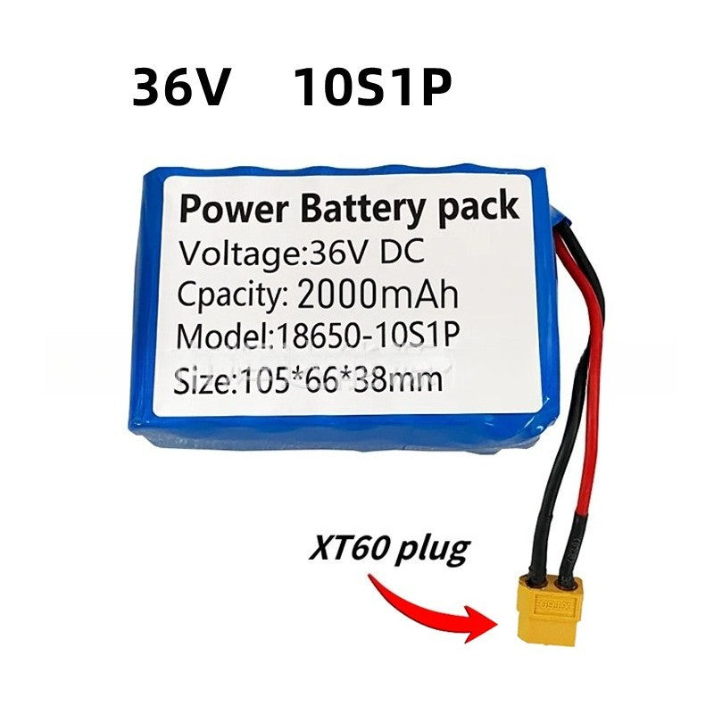 36V 2Ah 10S1P Li-ion Battery Pack with BMS for Electric Scooter E-bike