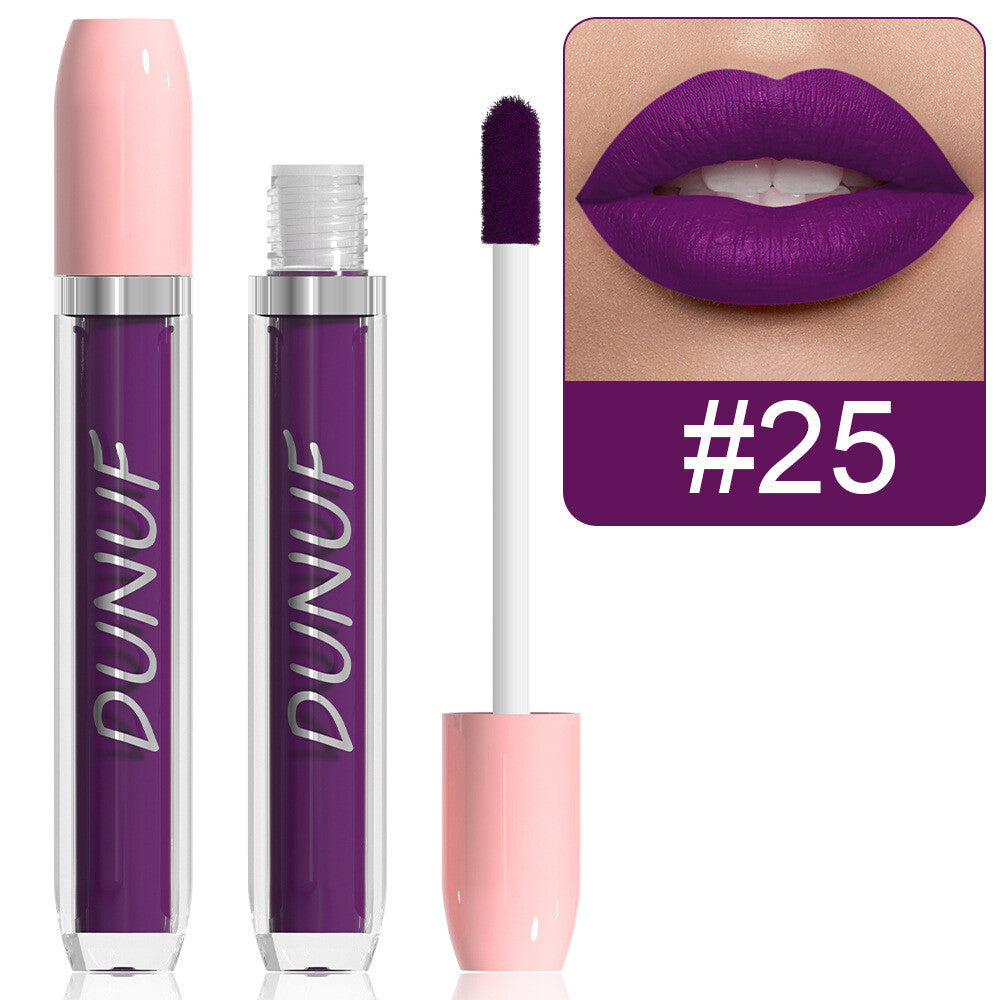 Matte Velvet Liquid Lipstick 25 Colors Lip Gloss Waterproof Non-Sticky