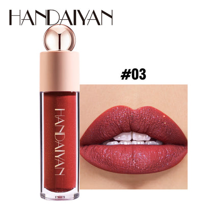 8-Color Shimmer Lip Gloss - Velvet Matte & Glossy, Moisturizing Liquid Lipstick