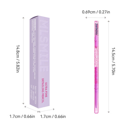 Ultra-Fine Dual Brow Pencil Eyebrow Liner Waterproof Smudge-Proof Natural