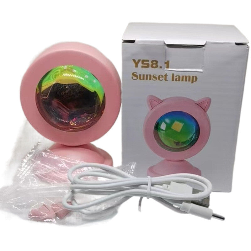 Live Projection Lamp Sunset Rainbow RGB Sunset Atmosphere Mini Floor Lamp