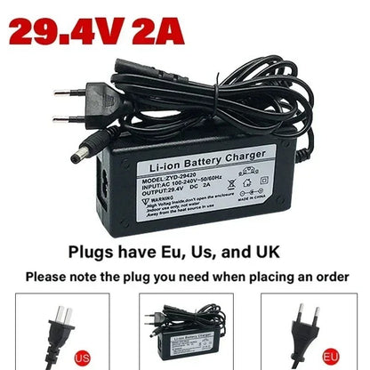 24V 80Ah 7S3P  Rechargeable Li-ion Battery Pack with BMS for E-Bike Scooter