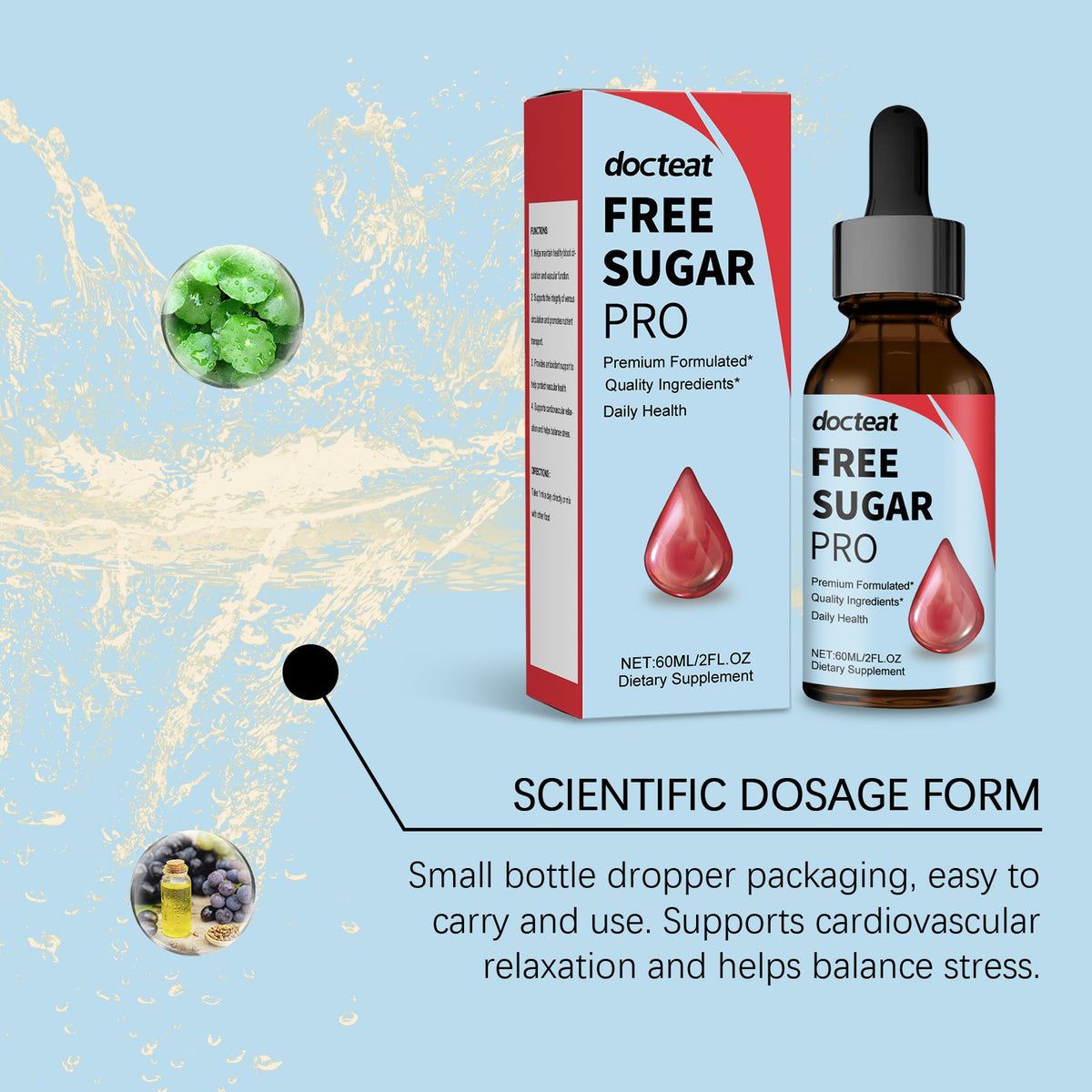 Docteat Sugar Metabolism & Energy Support Drops - Dietary Supplement