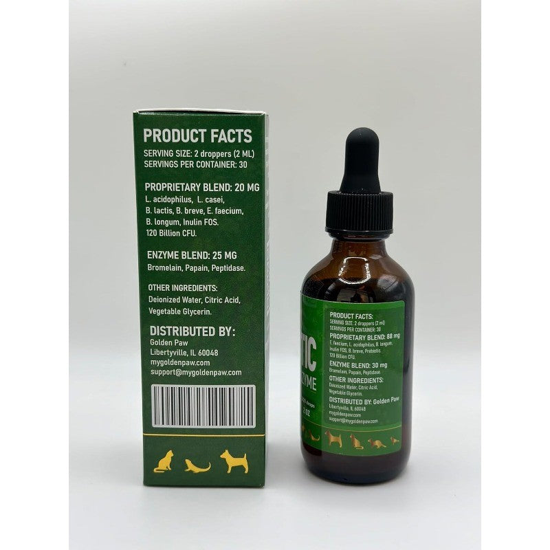 Liquid Probiotics for Dogs & Cats with Prebiotic Blend for Digestive Balance