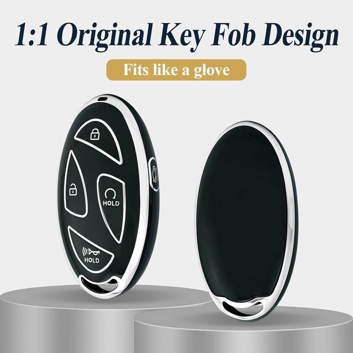 Key Fob Cover for Hyundai with Keychain Soft TPU Key Case Shell for Hyundai Key