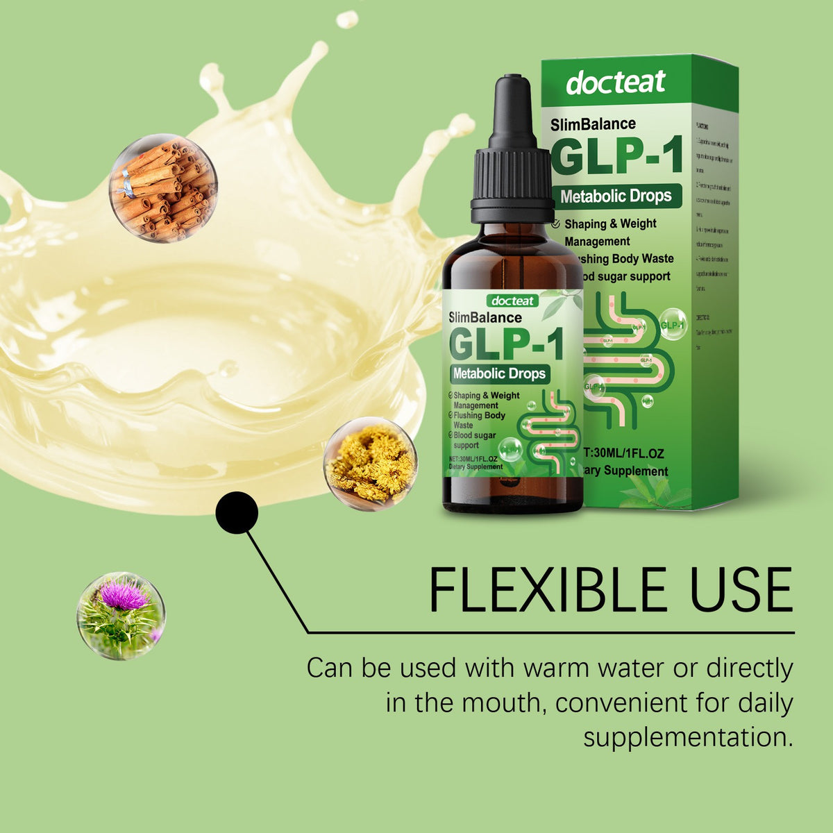 Docteat Metabolic Support Drops - Sugar Balance & Gut Wellness Aid