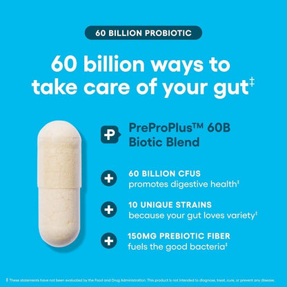 High Potency Probiotics with Organic Prebiotics for Digestive and Immune Health
