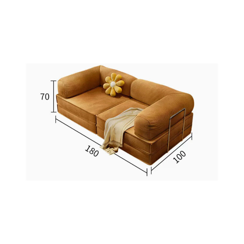 Floor Couch Compression Convertible Floor Sofa Beds with 2 Pillows 200*100*75