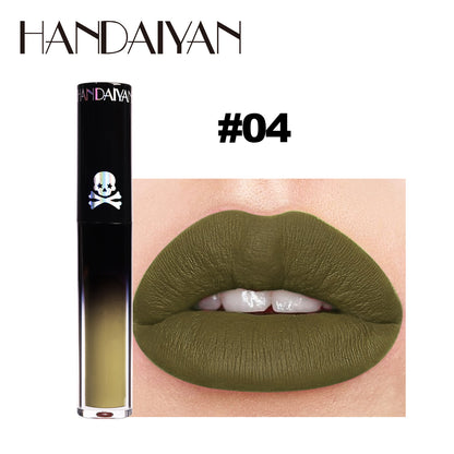 Gothic Lip Gloss Halloween Dark Matte Lip Glaze Vampire Stain Black Purple Green