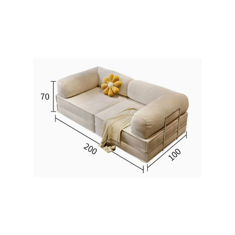 Floor Couch Compression Convertible Floor Sofa Beds with 2 Pillows 200*100*75
