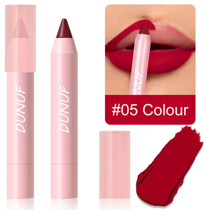 18-Color Matte Lip Pencil Gloss - Waterproof Long Lasting Smudge Proof Non-Stick