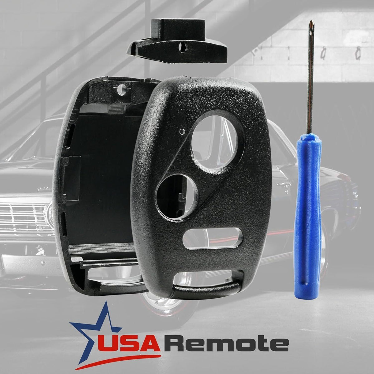Key Fob Keyless Entry Remote Shell Case&Pad Fits Honda Accord/Civic/CR-V/Fit