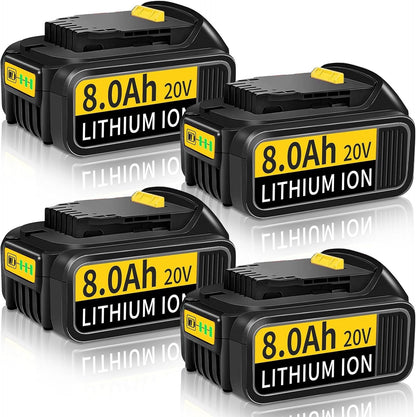 20V 8.0Ah Li-ion Battery for DeWalt DCB180 DCB200 Cordless Drill Power Tools