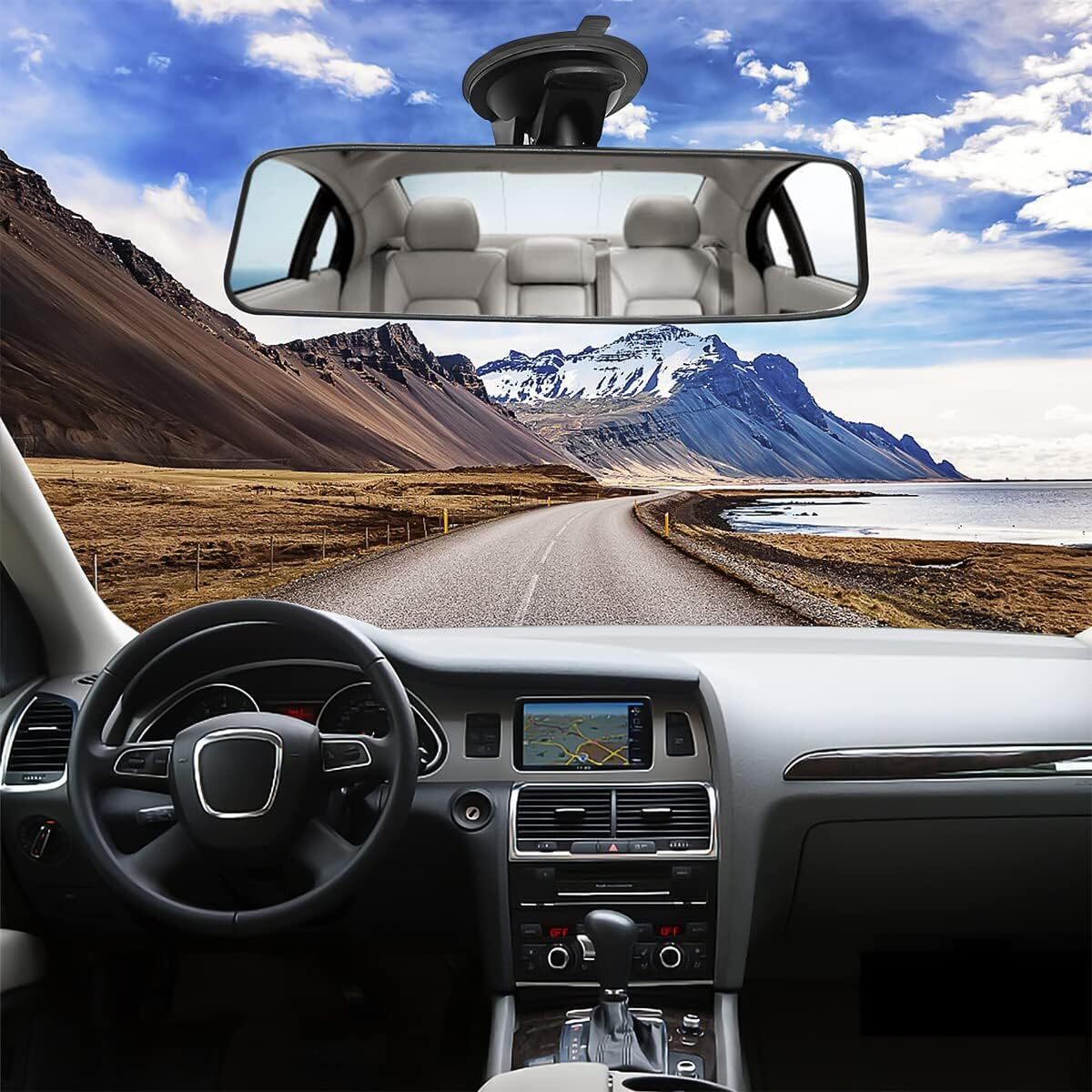 Car Rear View Mirror with Suction Cup 360 Degrees Adjustable Reduce Blind Spots
